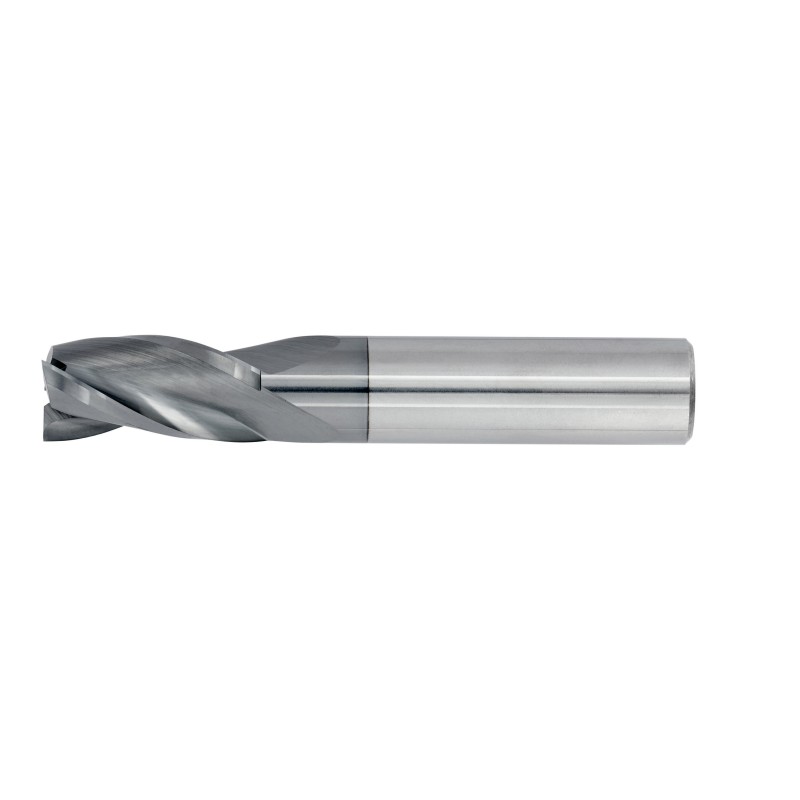 1" Diameter 3 Flute 1-1/2" Cut 4" Length 1" Round Shank Single End Square TiALN