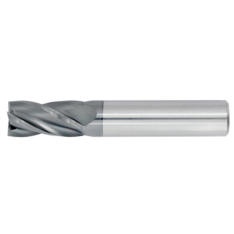5/8" Diameter 5 Flute 1-1/4" Cut 3-1/2" Length 5/8" Round Shank Single End Square Chipbreaker ALL4