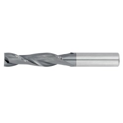 1" Diameter 2 Flute 2-1/4" Cut 5" Length 1" Round Shank Single End Square TiALN