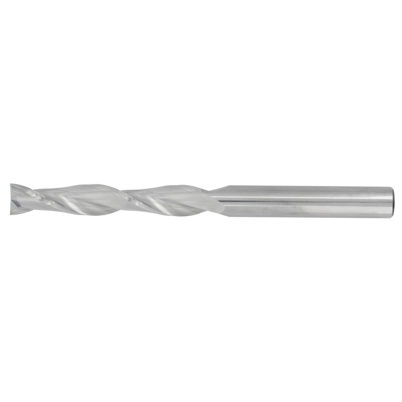 1/4" Diameter 2 Flute 1-1/2" Cut 6" Length 1/4" Round Shank Single End Square Uncoated