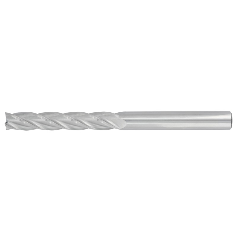 3/8" Diameter 4 Flute 1-1/2" Cut 6" Length 3/8" Round Shank Single End Square Uncoated