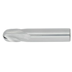 1" Diameter 2 Flute 1" Cut 3" Length 1" Round Shank Single End Ball Nose Uncoated