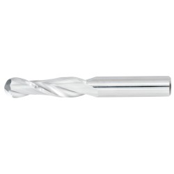1" Diameter 2 Flute 2-1/4" Cut 5" Length 1" Round Shank Single End Ball Nose Uncoated