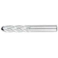 1" Diameter 4 Flute 2-1/4" Cut 5" Length 1" Round Shank Single End Ball Nose Uncoated