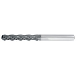 1" Diameter 4 Flute 4" Cut 7" Length 1" Round Shank Single End Ball Nose TiALN