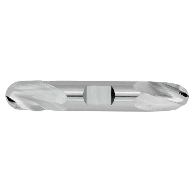 1/2" Diameter 2 Flute 5/8" Cut 3" Length 1/2" Weldon Shank Double End Ball Nose Uncoated