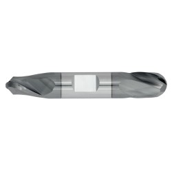 7/64" Diameter 2 Flute 7/32" Cut 1-1/2" Length 1/8" Round Shank Double End Ball Nose TiALN