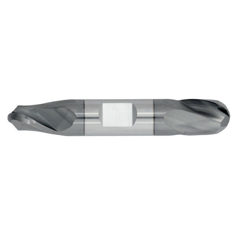 9/16" Diameter 2 Flute 11/16" Cut 3-1/2" Length 5/8" Weldon Shank Double End Ball Nose TiALN