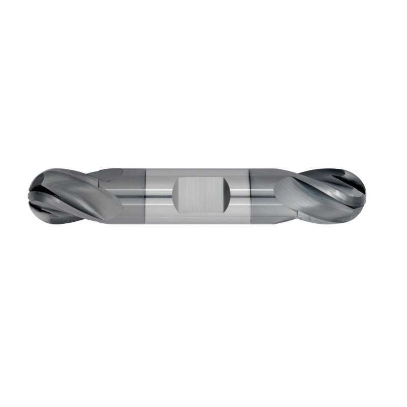 9/16" Diameter 4 Flute 11/16" Cut 3-1/2" Length 5/8" Weldon Shank Double End Ball Nose TiALN
