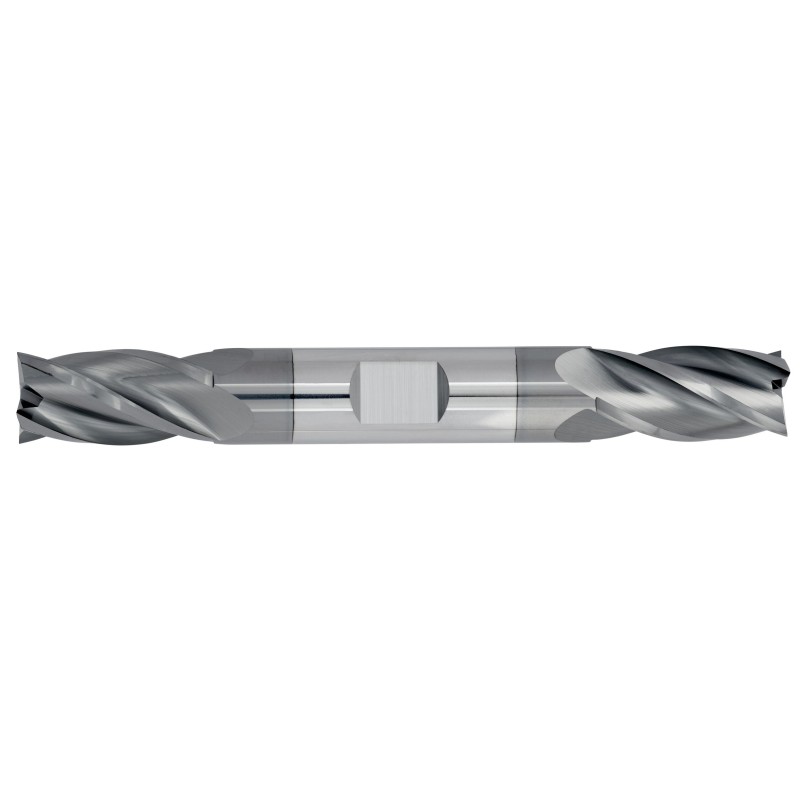 1/2" Diameter 4 Flute 1" Cut 4" Length 1/2" Weldon Shank Double End Square TiALN