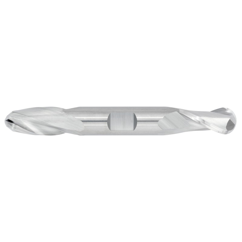 1/2" Diameter 2 Flute 1" Cut 4" Length 1/2" Weldon Shank Double End Ball Nose Uncoated