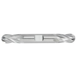 7/32" Diameter 4 Flute 9/16" Cut 3-1/2" Length 1/4" Round Shank Double End Ball Nose Uncoated