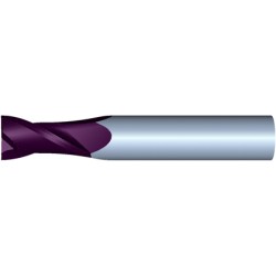 9mm Diameter 2 Flute 22mm Cut 70mm Length 10mm Round Shank Single End Square TiALN