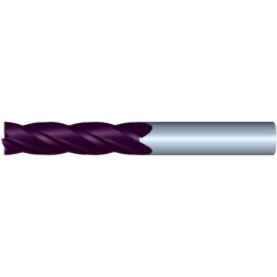 8mm Diameter 4 Flute 30mm Cut 100mm Length 8mm Round Shank Single End Square TiALN