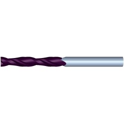 8mm Diameter 2 Flute 50mm Cut 150mm Length 8mm Round Shank Single End Square TiALN