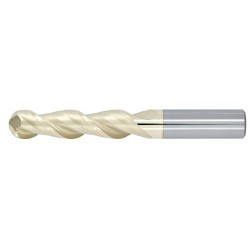 1" Diameter 2 Flute 2-1/4" Cut 5" Length 1" Round Shank 45DEG Helix Single End Ball Nose ZrN