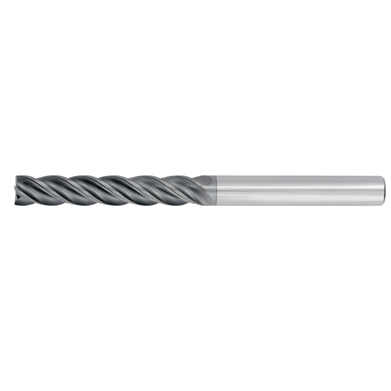 3/16" Diameter 4 Flute 1-1/8" Cut 3" Length 3/16" Round Shank Single End .015 Corner Radius TiALN 