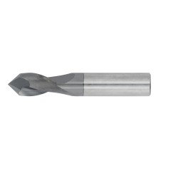 1/2" Diameter 2 Flute 1" Cut 3" Length 1/2" Round Shank Single End 90DEG TiALN Carbide Drill/Mill