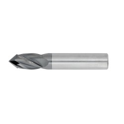 7/16" Diameter 4 Flute 1" Cut 2-3/4" Length 7/16" Round Shank Single End 90DEG TiALN Carbide Drill/Mill