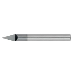 1/4" Diameter 1 Flute 1/2" Cut 2-1/2" Length 1/4" Round Shank Single End 30DEG .005" Tip TiALN Carbide Engraver