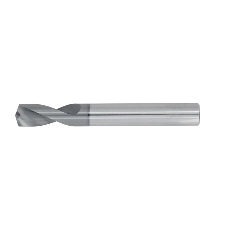 1/4" Diameter 2 Flute 1/2" Cut 3" Length 1/4" Shank 145DEG TiALN Carbide Spot Drill