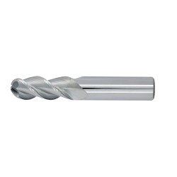 1" Diameter 3 Flute 1-1/2" Cut 4" Length 1" Round Shank 36DEG Helix Single End Square Uncoated