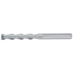 1" Diameter 2 Flute 3" Cut 6" Length 1" Round Shank 45DEG Helix Single End Square Uncoated