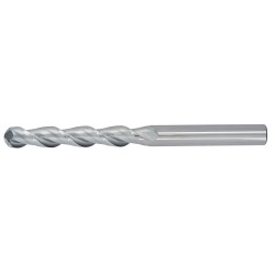 1" Diameter 2 Flute 3" Cut 6" Length 1" Round Shank 45DEG Helix Single End Ball Nose Uncoated