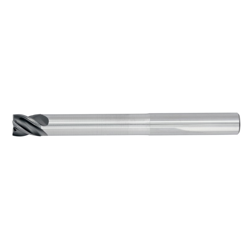 5/8" Diameter 4 Flute 3/4" Cut 6" Length 5/8" Round Shank Single End Square TiALN