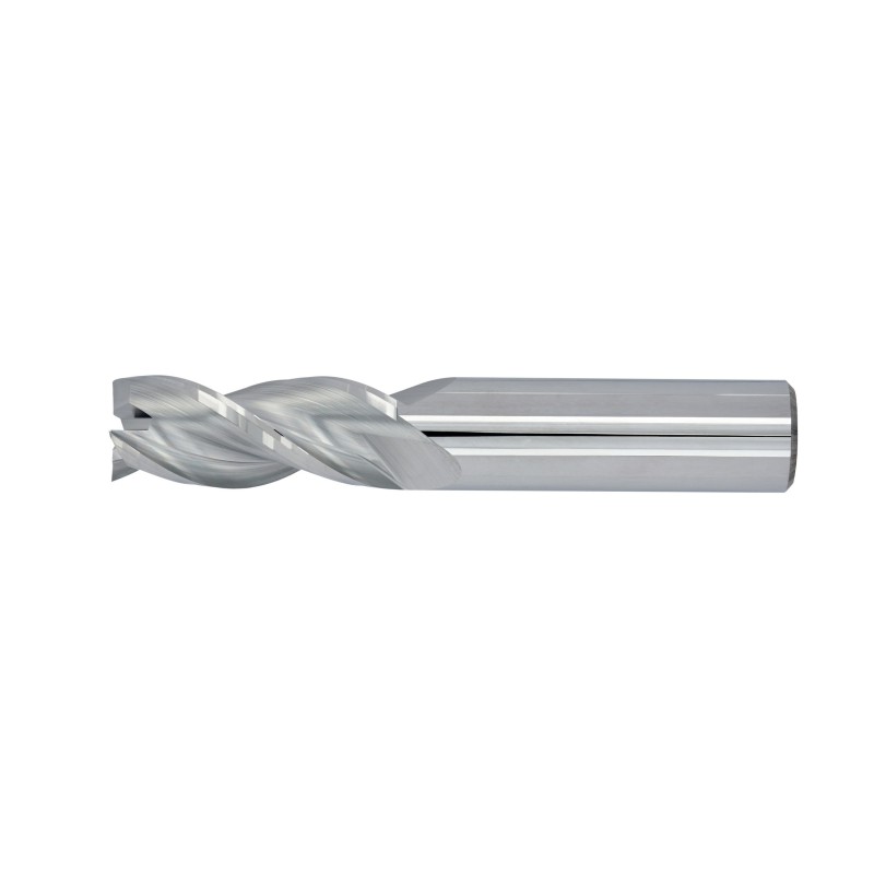 1" Diameter 3 Flute 1-1/2" Cut 4" Length 1" Round Shank 36DEG Helix Single End .120 Corner Radius Uncoated