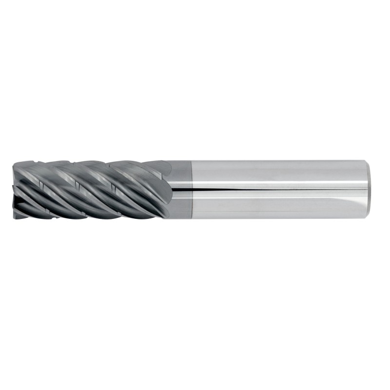 5/8" Diameter 7 Flute 1-1/2" Cut 3-1/2" Length 5/8" Round Shank .030 Corner Radius HEM Chip Breaker