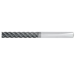 1" Diameter 5 Flute 3-1/4" Cut 6" Length 1" Round Shank .030 Corner Radius HEM Chip Breaker