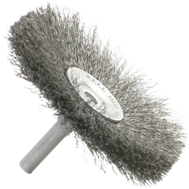 Wire Wheel 2″ Diameter × 0.312″ Width Stainless Steel 0.006″ Crimped Bristle