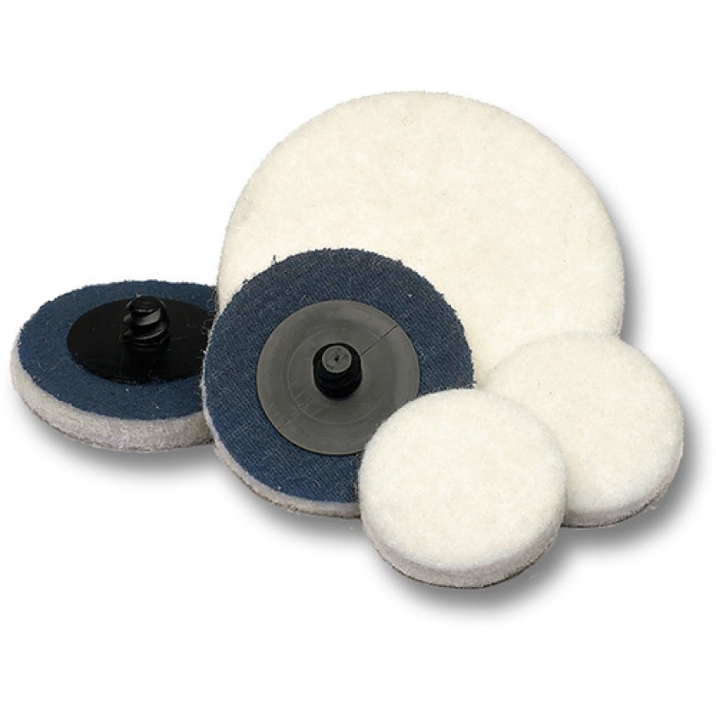 Shur-brite 3″ Type R Felt Buffing Quick Change Disc Non-Abrasive