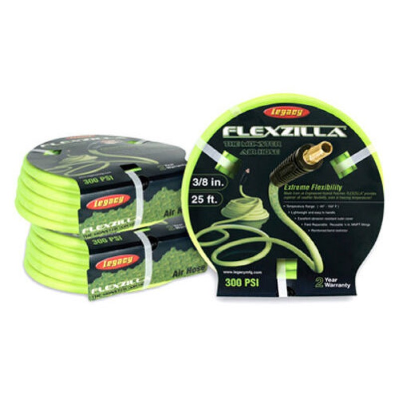 3/8" x 25' Air Hose 1/4″ Male NPT Ends