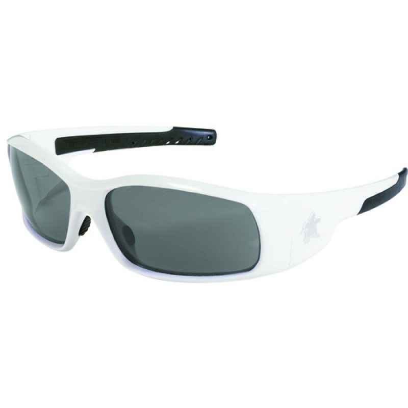 Safety Glasses - White Frame-Gray Lens - SR1 Style