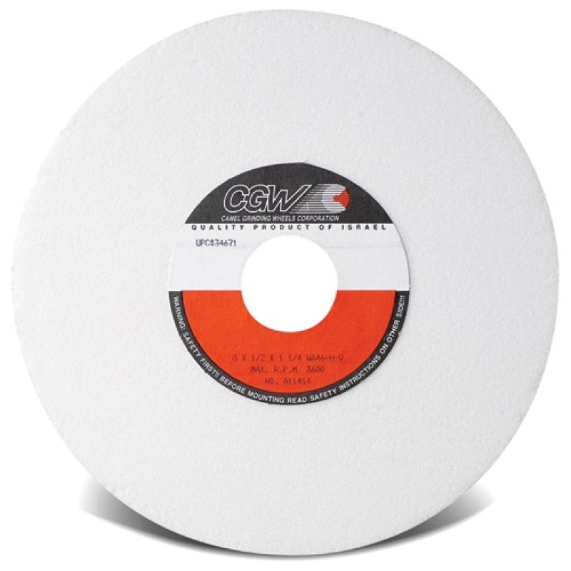 8" Diameter x 3/4" Wide x 1-1/4" Arbor White Grinding Wheel 60 Grit