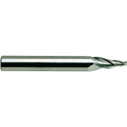1/4" Diameter 3 Flute 2" Long 4" OAL 1/2" Shank 1º Tapered End Mill