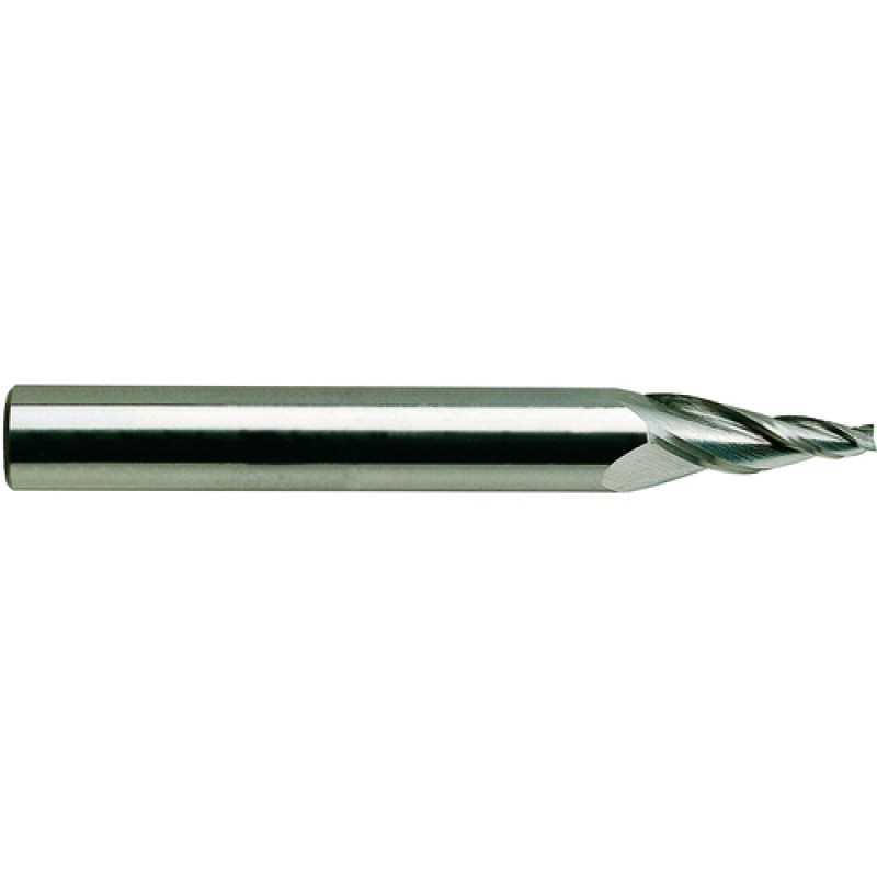 1/4" Diameter 3 Flute 2" Long 4" OAL 1/2" Shank 3º Tapered End Mill