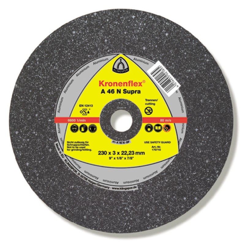 Grinding Disc Type 27 (Depressed Center) 5" x 1/4" (6mm) x 7/8" A46N for Aluminum Klingspor 2226