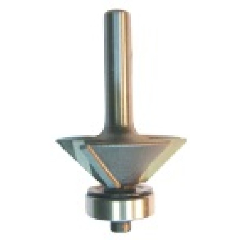 102RR4-15 Bevel Trim Bit 3 Flute 3/8" Cutting Height 1/4" Shank 15° Angle
