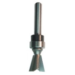 104RC4-12 Dovetail Bit 2 Flute 1/2" Cutting Height 1/2" Diameter 1/4" Shank 14° Angle