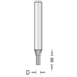 107R4-1.5S/F Straight Bit Plunge 1 Flute 1/16" Diameter 3/16" Length 1/4" Shank