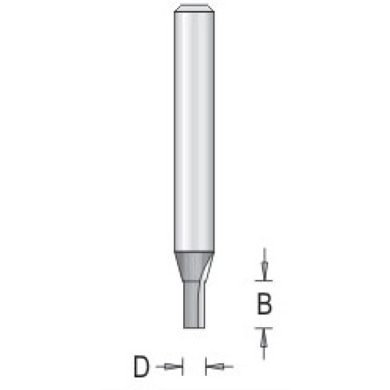 107R4-1.5S/F Straight Bit Plunge 1 Flute 1/16" Diameter 3/16" Length 1/4" Shank