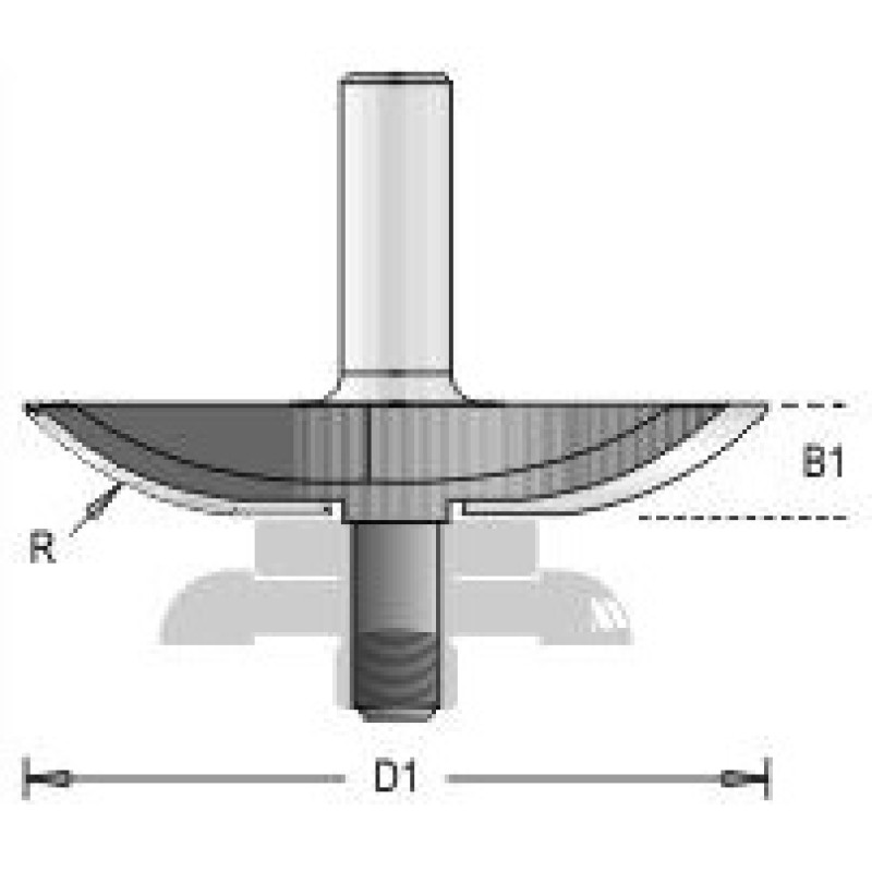 1225078 Raised Panel Bit Only - Back Cutter Not Included For Cove Bit 126R8-86BC 1/2" Shank