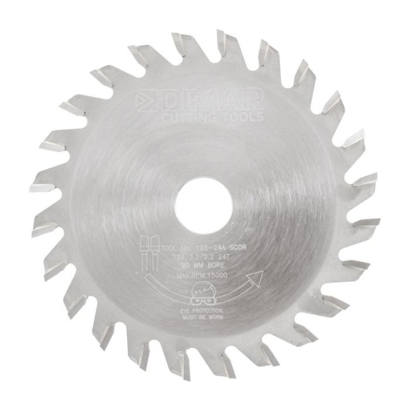 Nova 125mm C/t Scoring Saw 3.2-4.2 Kerf 20mm bore Dimar 125-24ASCOR