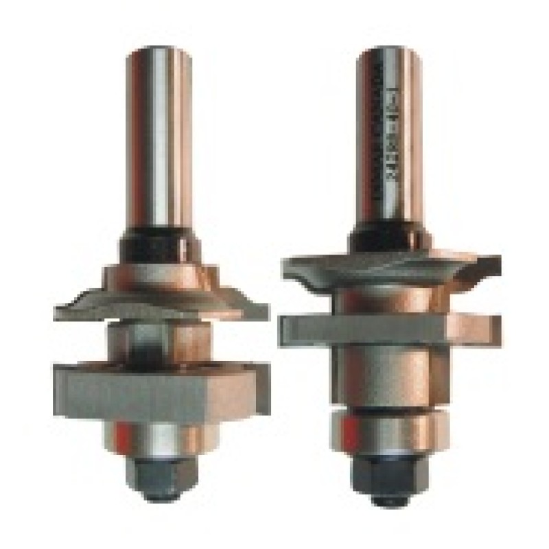 242R8-40-1 2 Piece Rail & Stile Bits 2 Flute 1/4" Cutting Height 1/2" Shank