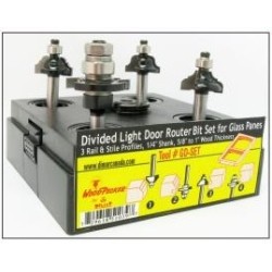 GD-SET Divided Light Door Router Bit Set 2 Flute