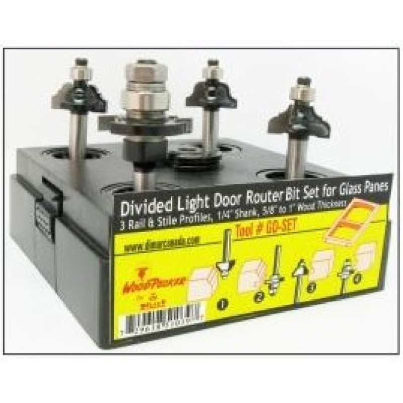 GD-SET Divided Light Door Router Bit Set 2 Flute