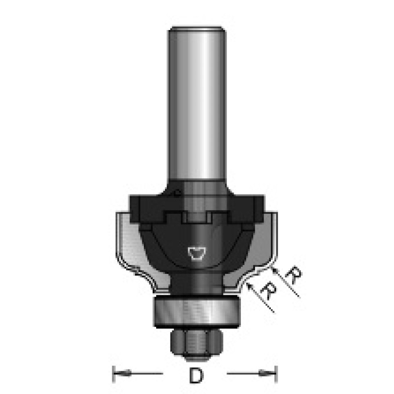 N4-A18 Ogee Fillet Bit Type A 2 Flute 5/32" Radius 1/4" Shank A18 Blade
